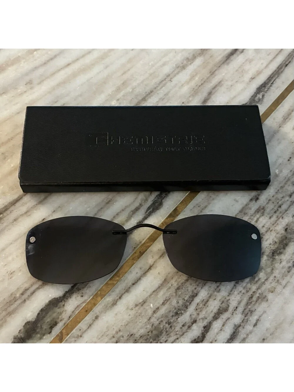 CHEMISTRIE Clip On Sunglass Eyewear That Clicks Magnetic Sun Shade Eyeglass